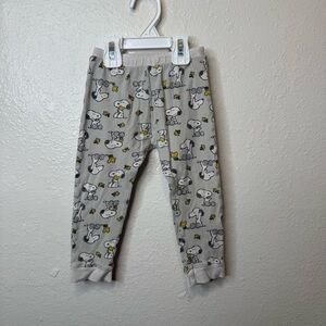 Peanuts Gray Snoopy and Woodstock Pajama Pants Only Size 2T